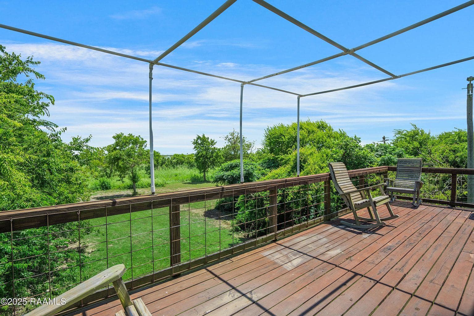 Deck rail and wetlands