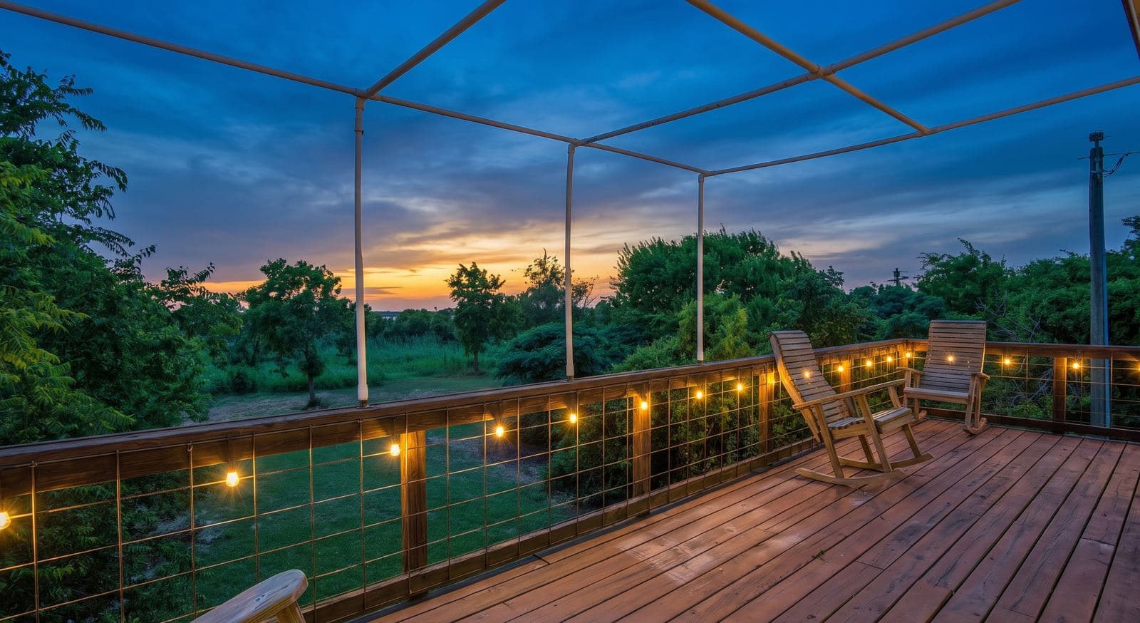 Deck rail and wetlands