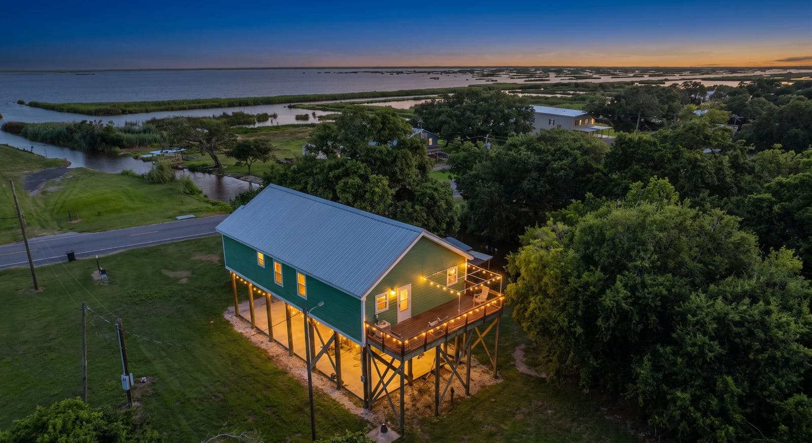 Camp and marsh horizon